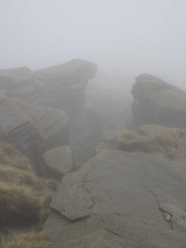 7th November, 2015, Kinder scout. shapes appearing in the distance